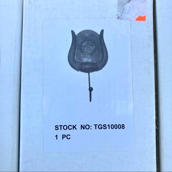 5 Western Style Hooks New in Box Coat Hooks Lone Star Country Decor Texas - Picture 11 of 11